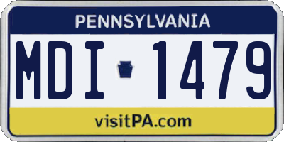 PA license plate MDI1479