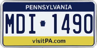 PA license plate MDI1490