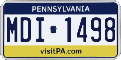 PA license plate MDI1498