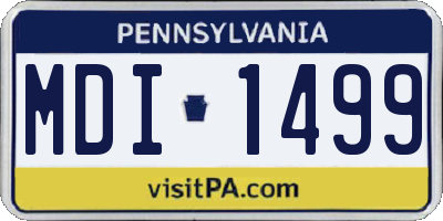 PA license plate MDI1499