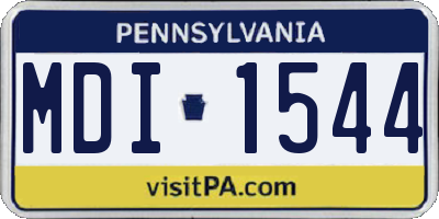 PA license plate MDI1544