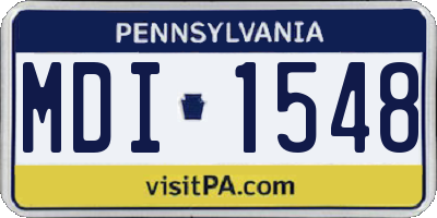 PA license plate MDI1548