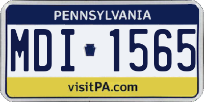 PA license plate MDI1565