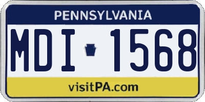 PA license plate MDI1568