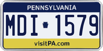 PA license plate MDI1579