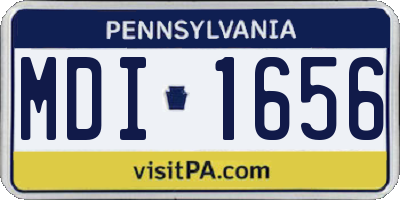 PA license plate MDI1656