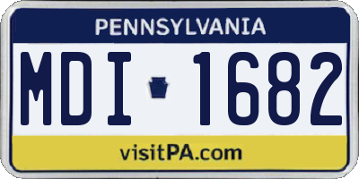 PA license plate MDI1682