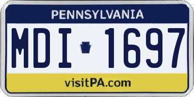 PA license plate MDI1697
