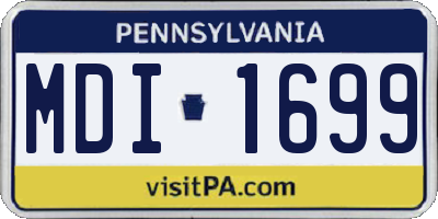 PA license plate MDI1699