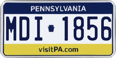 PA license plate MDI1856