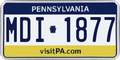PA license plate MDI1877