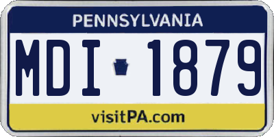 PA license plate MDI1879