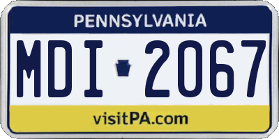 PA license plate MDI2067