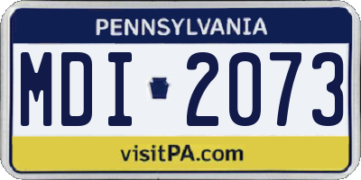 PA license plate MDI2073
