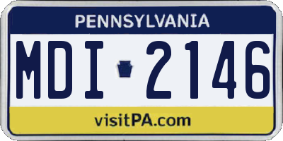 PA license plate MDI2146