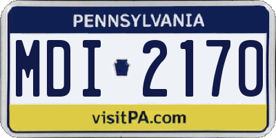 PA license plate MDI2170