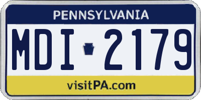 PA license plate MDI2179