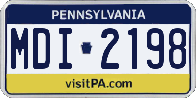 PA license plate MDI2198