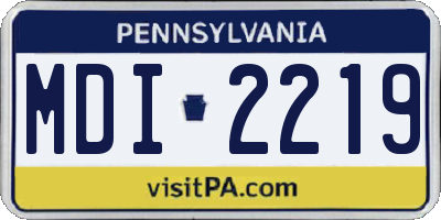 PA license plate MDI2219