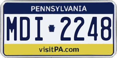 PA license plate MDI2248
