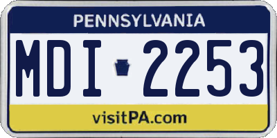 PA license plate MDI2253