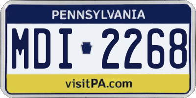 PA license plate MDI2268