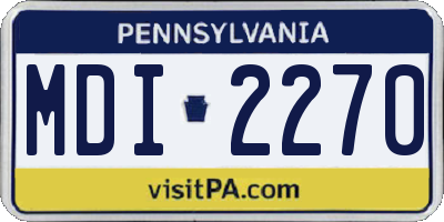 PA license plate MDI2270