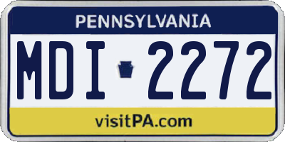 PA license plate MDI2272