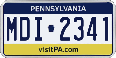 PA license plate MDI2341