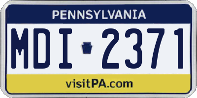 PA license plate MDI2371