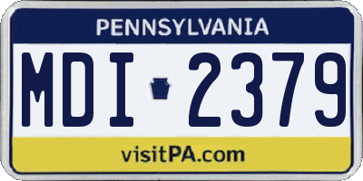 PA license plate MDI2379