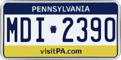 PA license plate MDI2390
