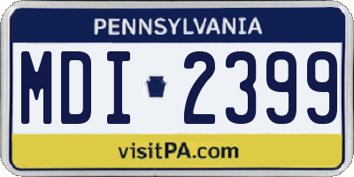 PA license plate MDI2399