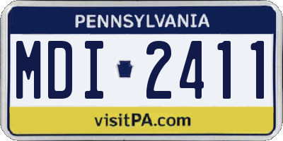 PA license plate MDI2411