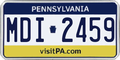 PA license plate MDI2459