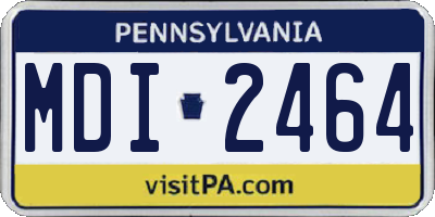 PA license plate MDI2464
