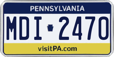 PA license plate MDI2470