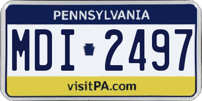 PA license plate MDI2497