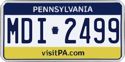 PA license plate MDI2499