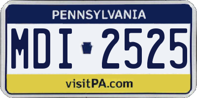PA license plate MDI2525