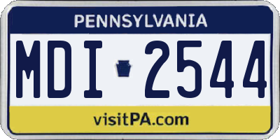 PA license plate MDI2544