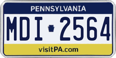 PA license plate MDI2564
