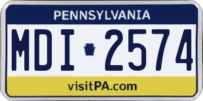 PA license plate MDI2574