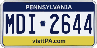 PA license plate MDI2644