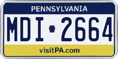 PA license plate MDI2664