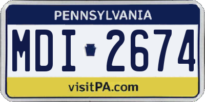 PA license plate MDI2674