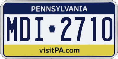 PA license plate MDI2710