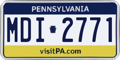 PA license plate MDI2771