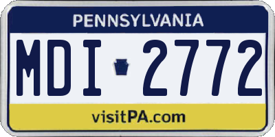 PA license plate MDI2772