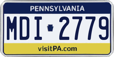 PA license plate MDI2779
